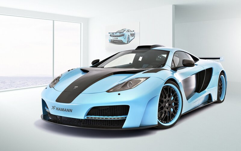 Light blue sports car