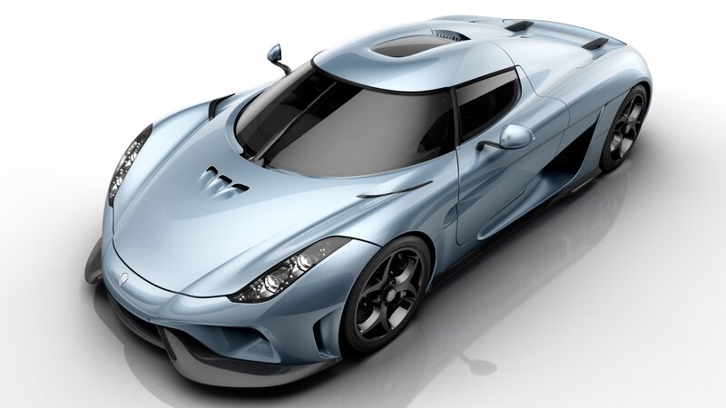 Light-blue Sports Car — Blue, Modern