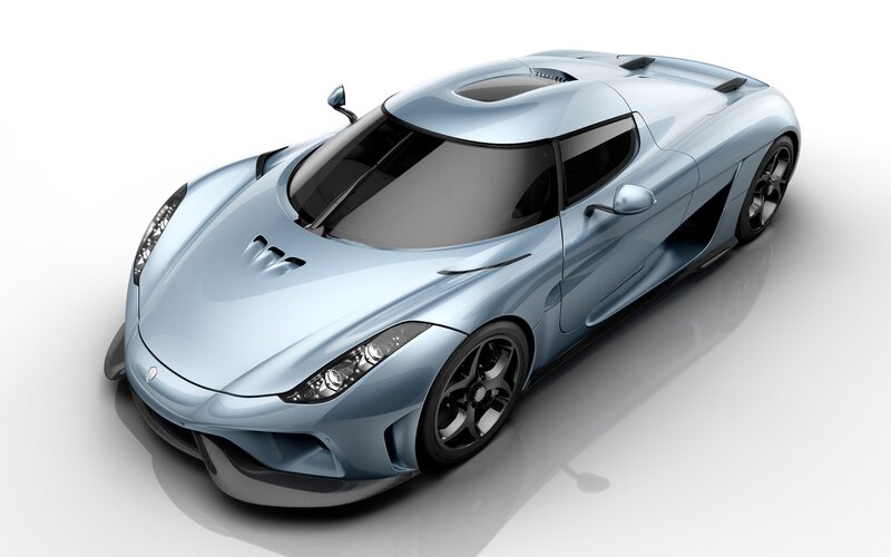 Light-blue Sports Car — Blue, Sleek, Modern