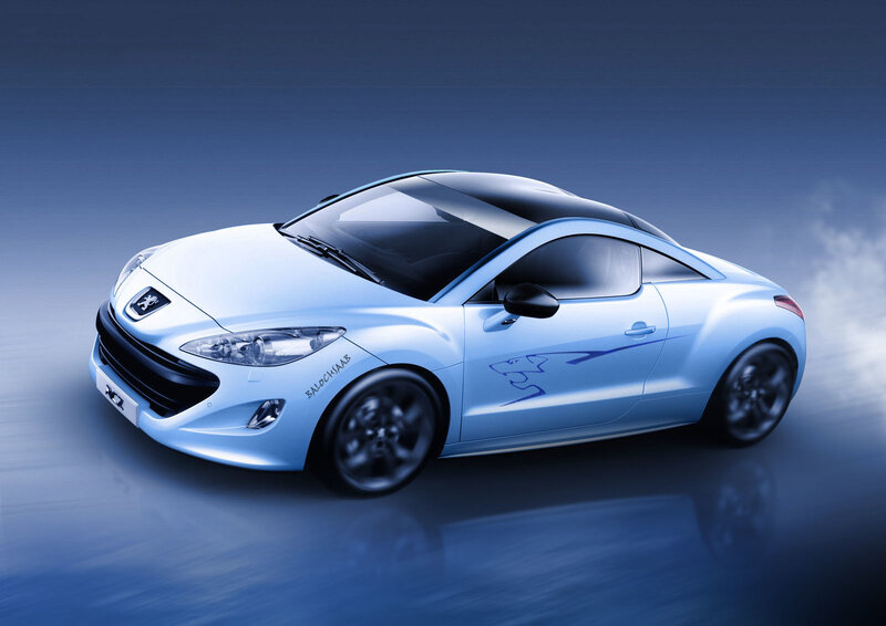 Light Blue Sports Car — Dynamic