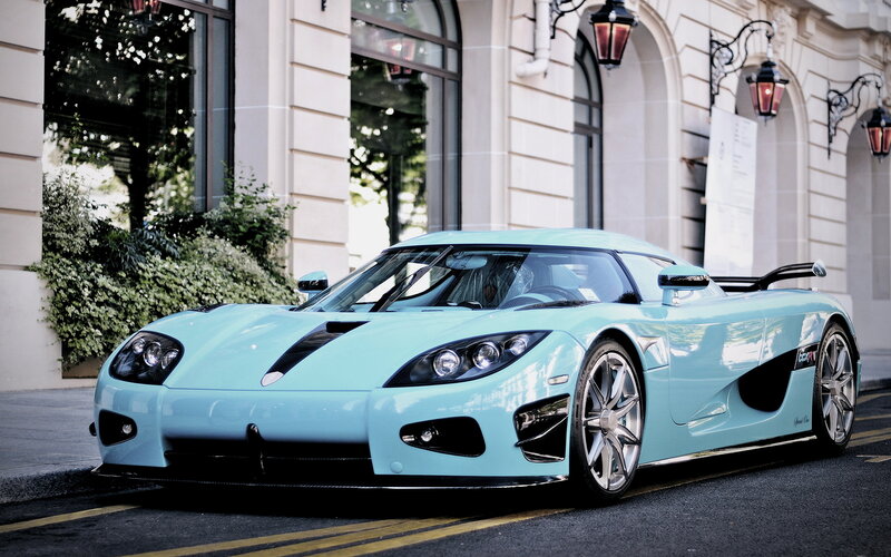 Light-blue Sports Car — Light Blue, Calm