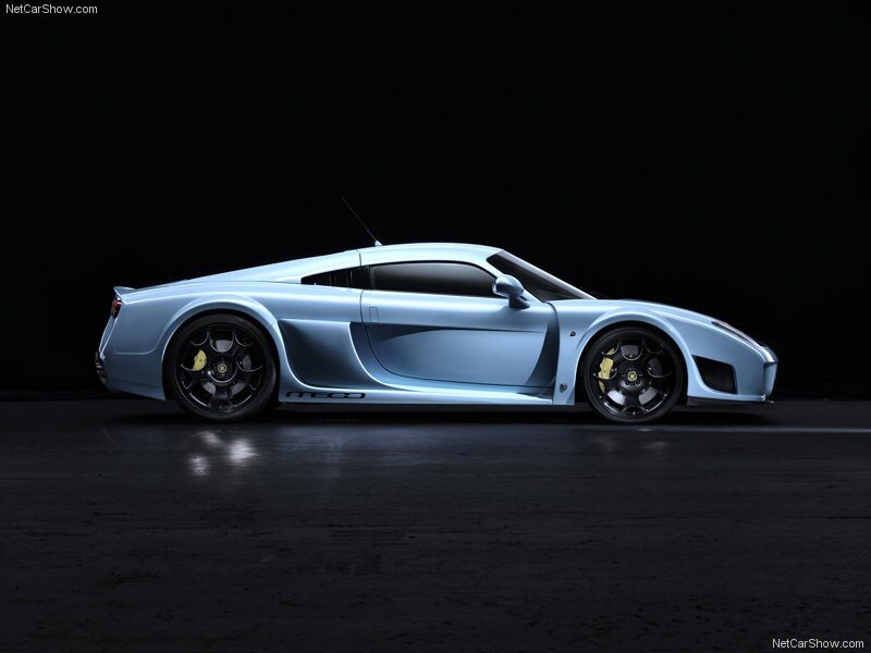 light blue sports car side view
