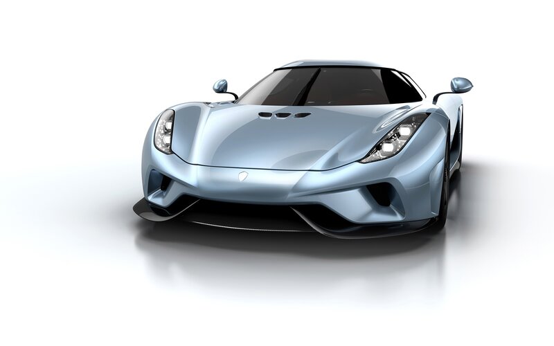 Light Blue Sports Car — Silver, Modern