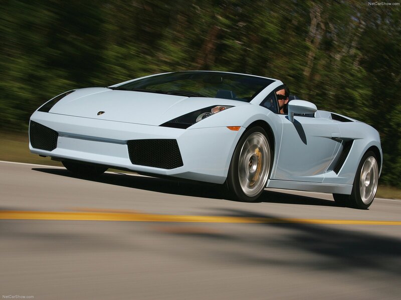 Light Blue Sports Car — White
