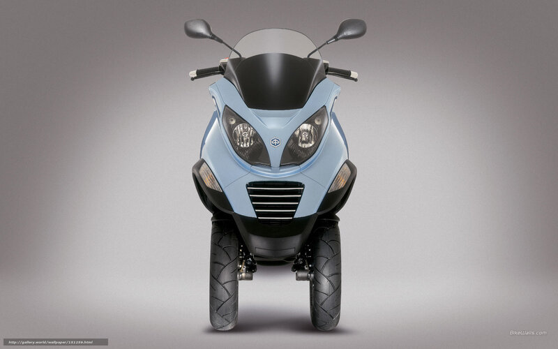 Light-blue Three-wheeled Scooter — Blue