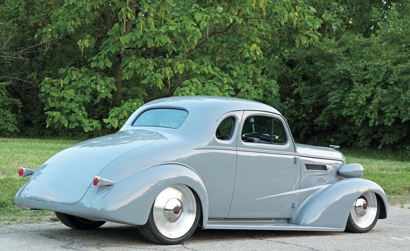 Light-blue Vintage Car — Gray, Serene