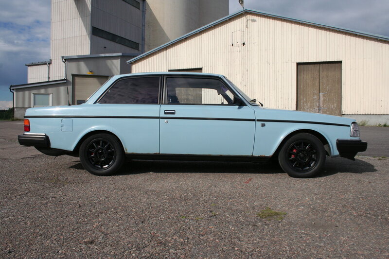light blue vintage car