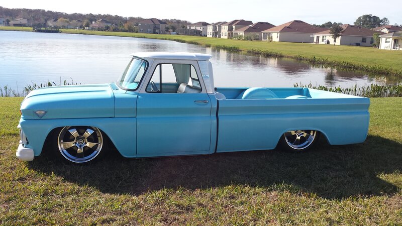 Light-blue Vintage Pickup Truck — Blue
