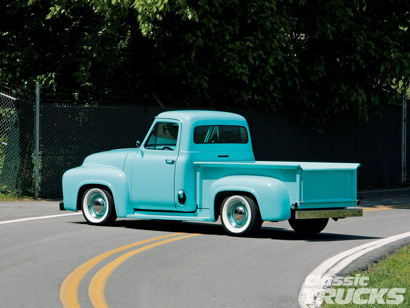 Light Blue Vintage Pickup Truck — Cyan, Calm