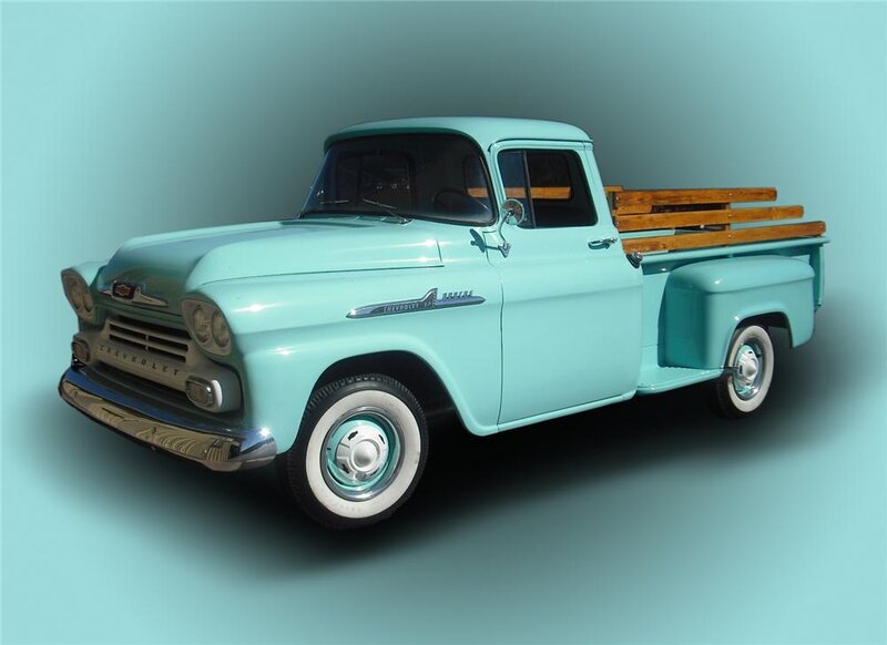 Light Blue Vintage Pickup Truck