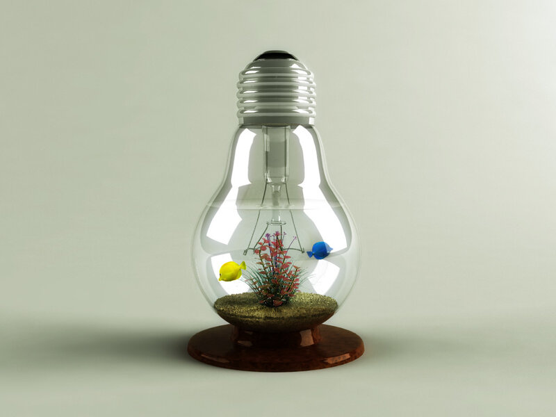 light bulb aquarium