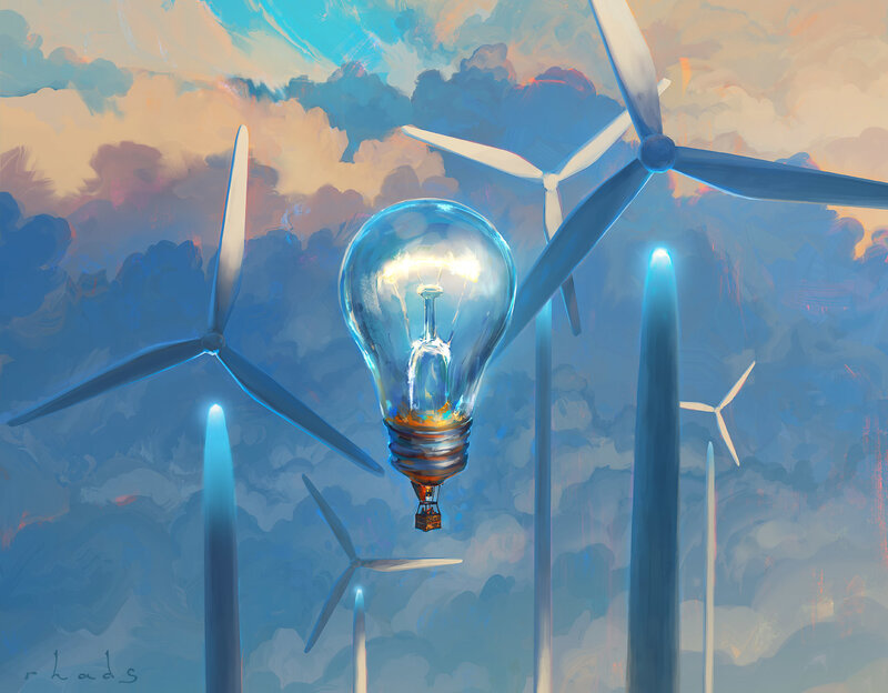 Light Bulb Hot Air Balloon