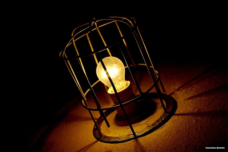 Light bulb in a cage
