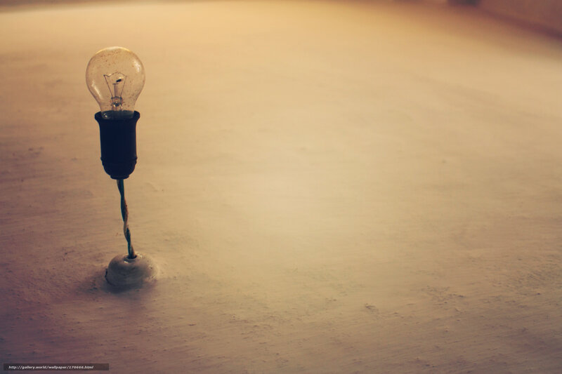Light bulb on a wire