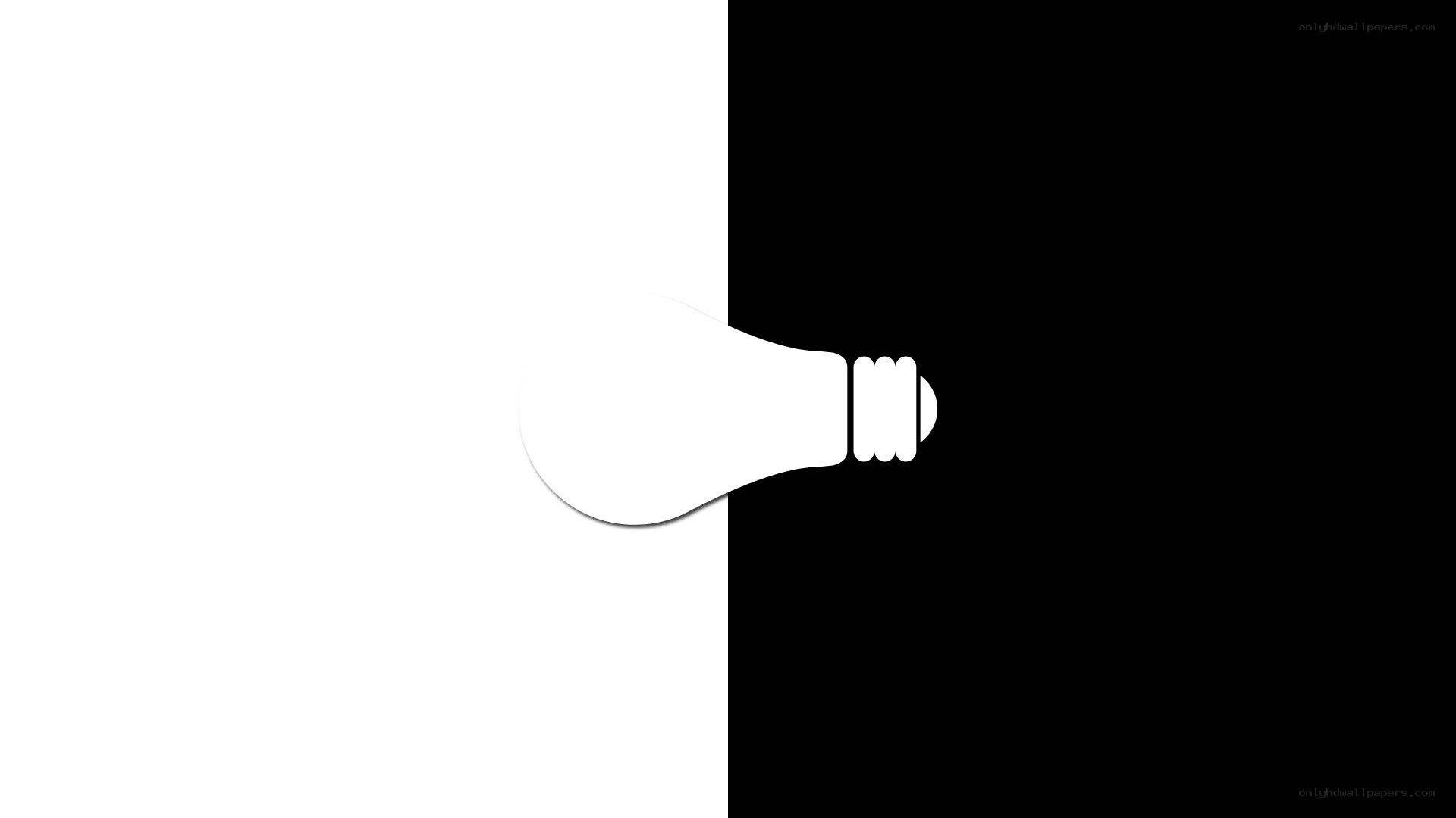 light bulb on black and white background