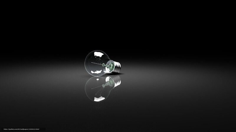 Light bulb on dark surface