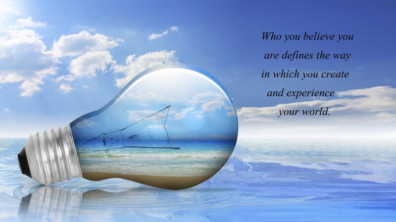 Light Bulb with Beach Scene