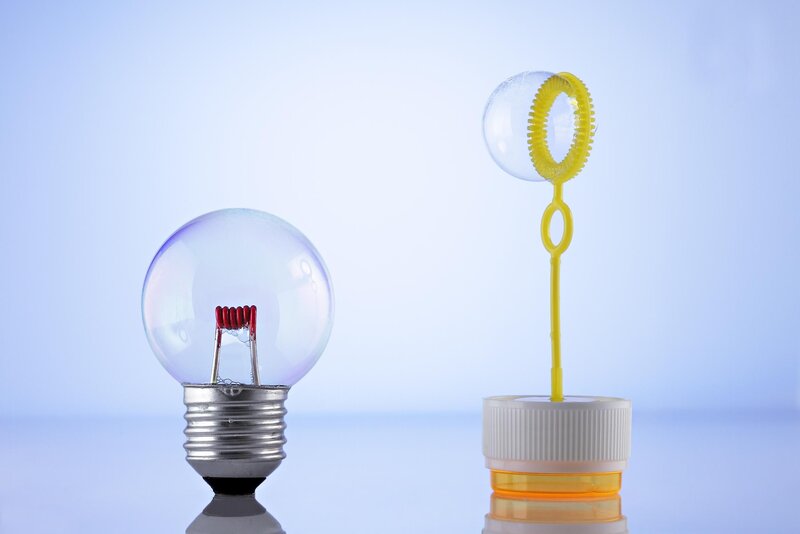 Light Bulb with Bubble