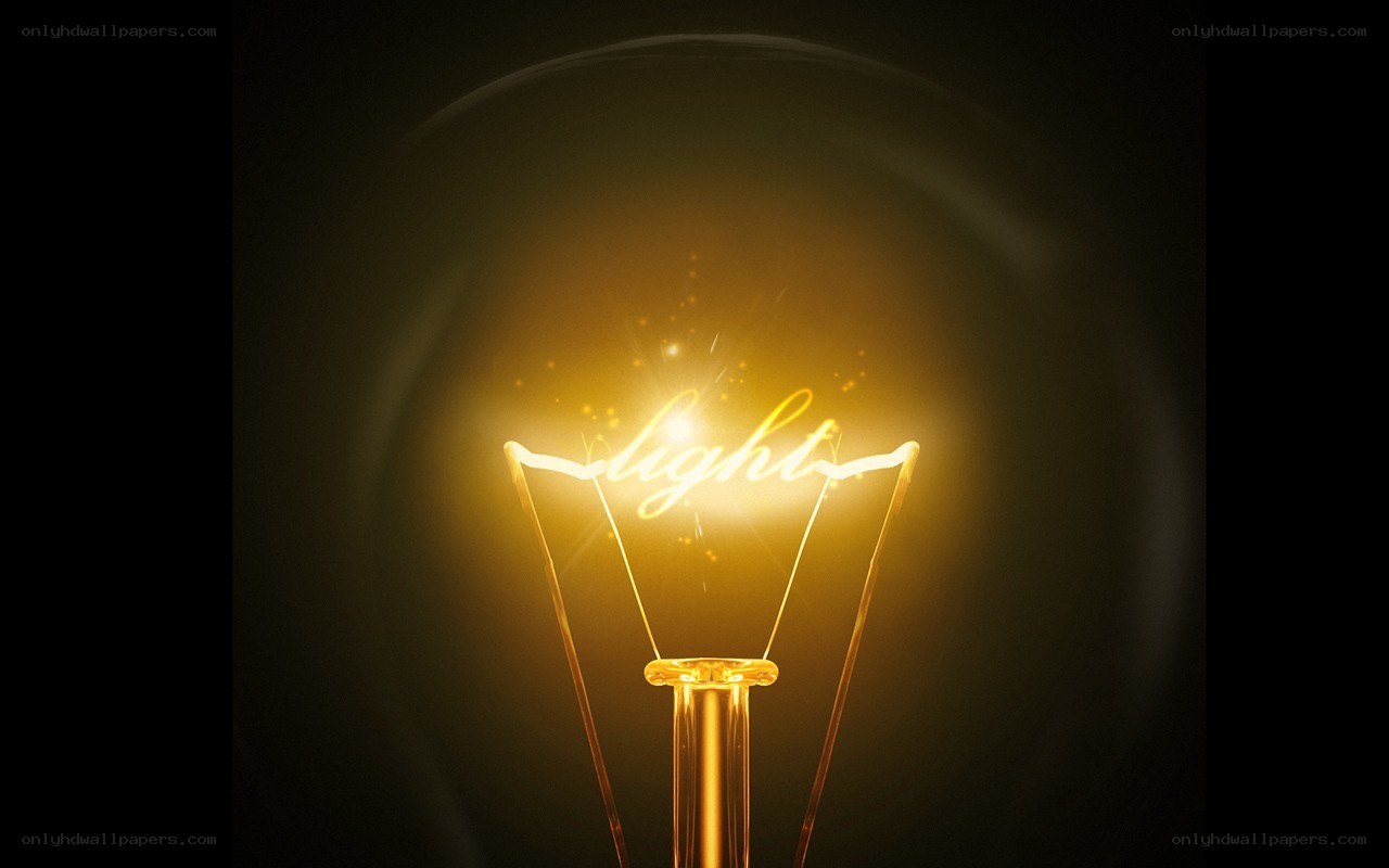 Light bulb with glowing filament