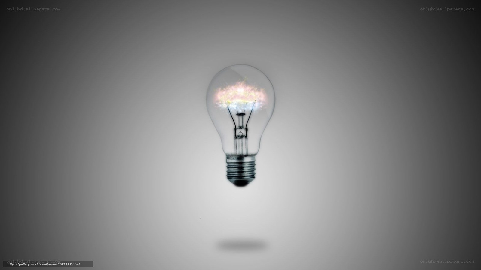Light bulb with glowing filament