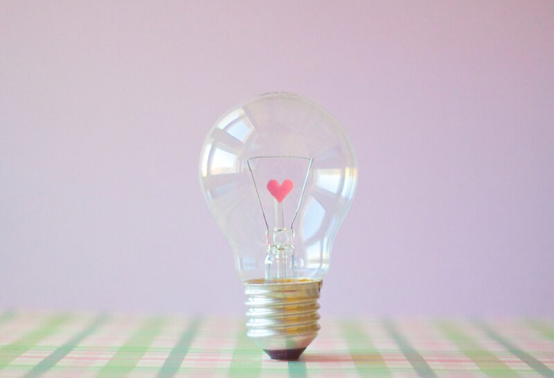 Light Bulb with Heart