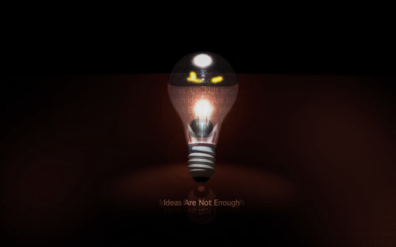 Light bulb with idea concept