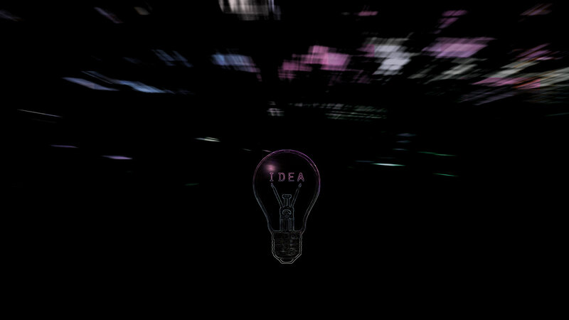 Light Bulb with Idea Text
