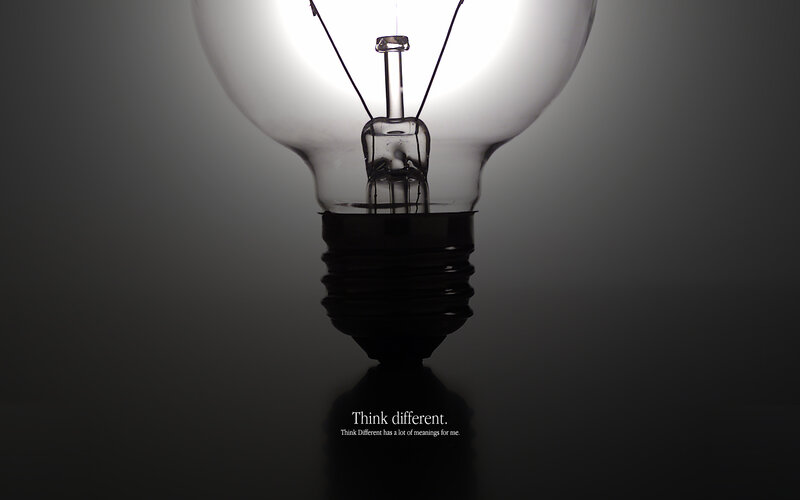 light bulb with inspirational quote