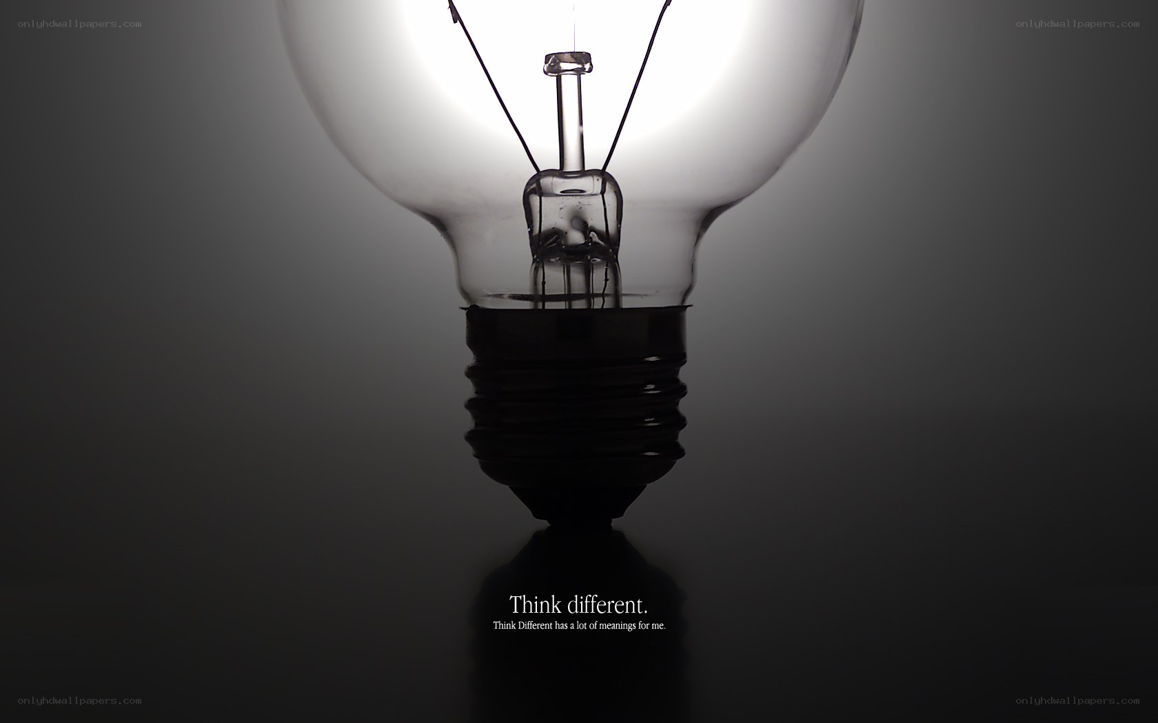 light bulb with inspirational quote