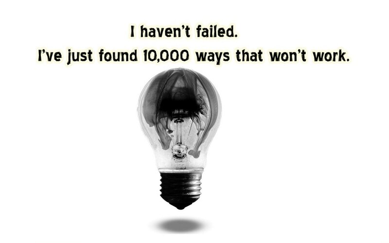light bulb with quote