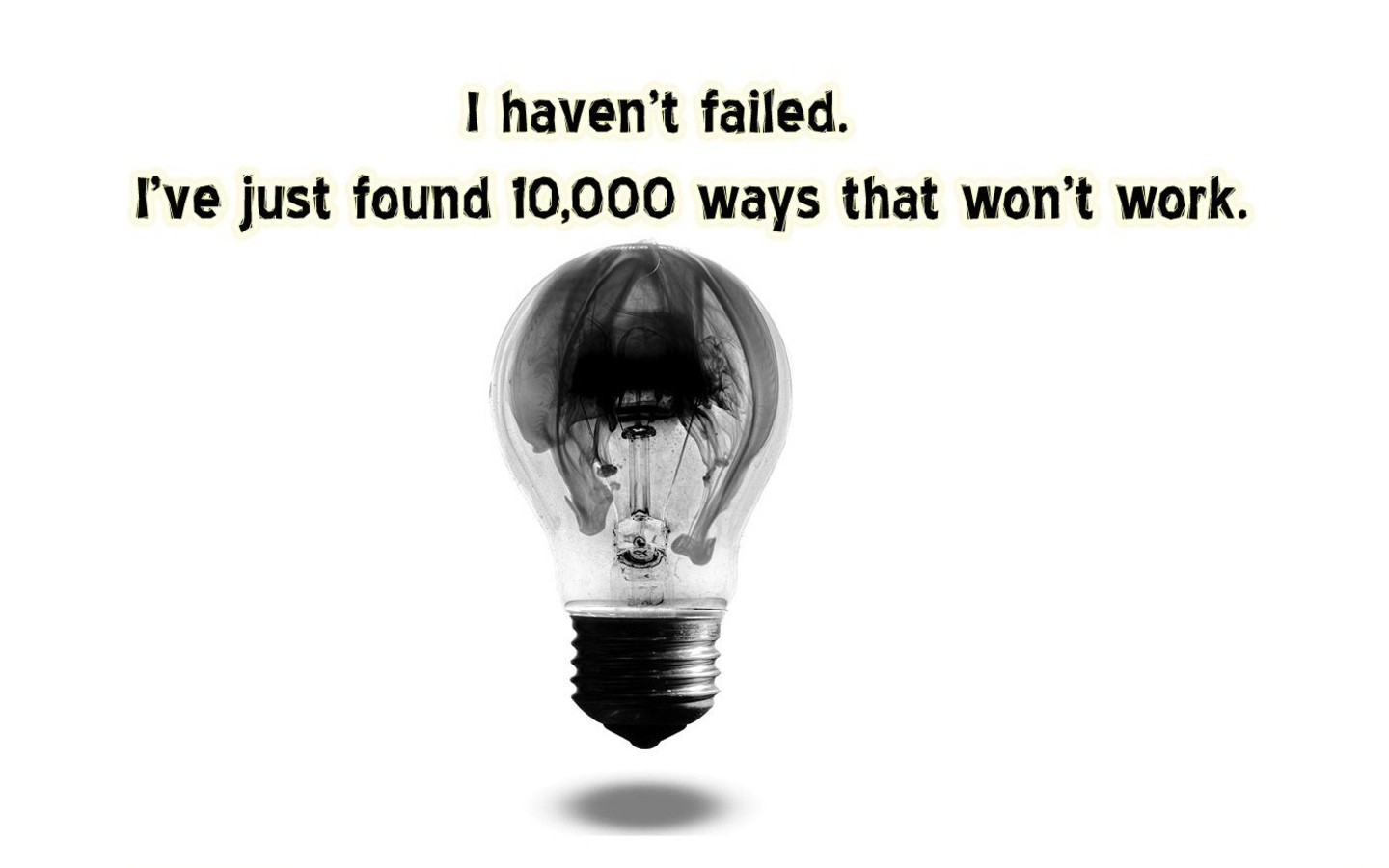 light bulb with quote