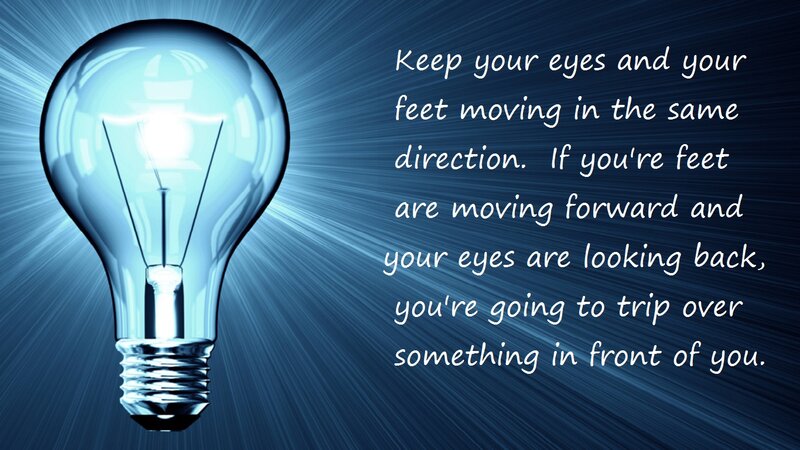 Light Bulb with Quote — Blue