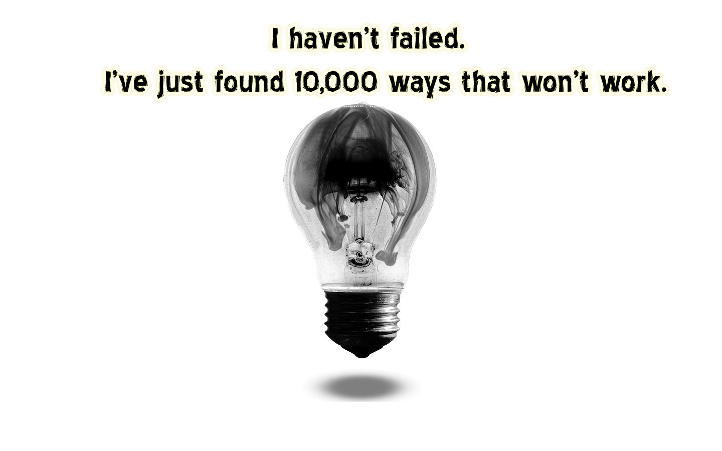 light bulb with quote