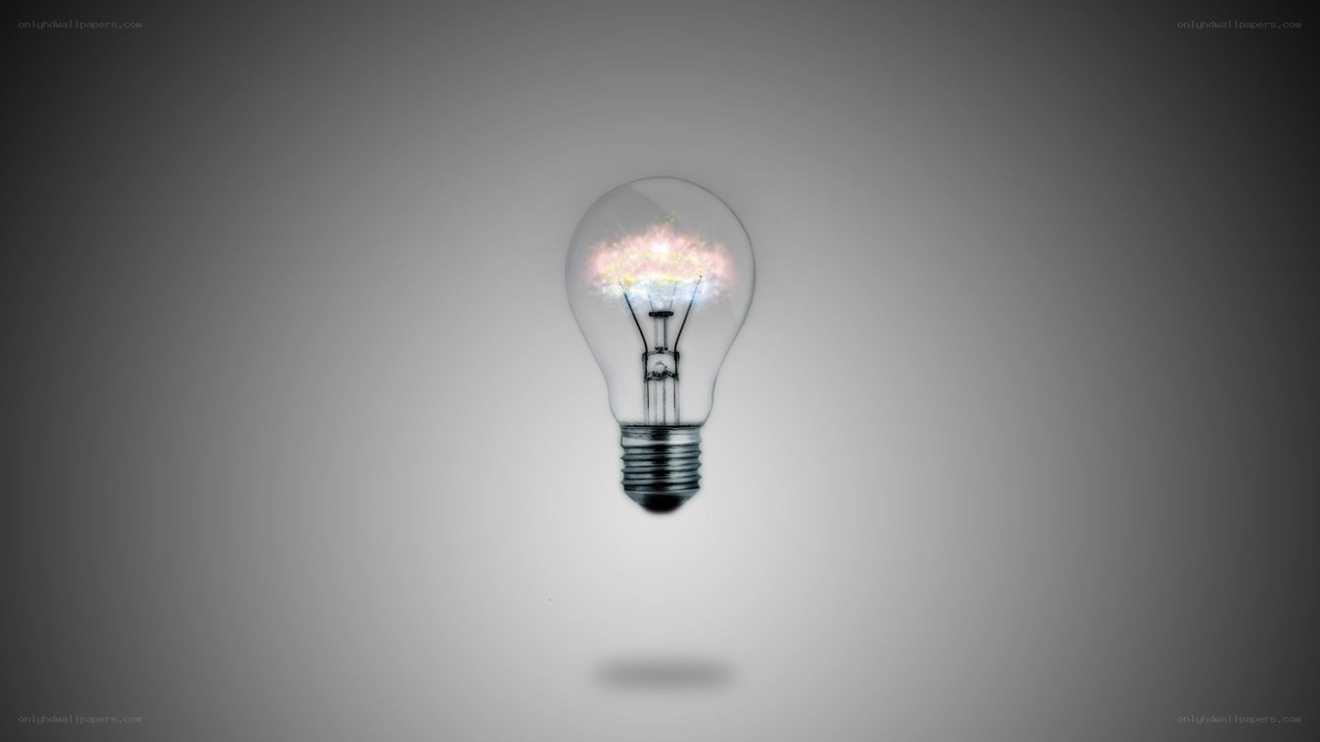 light bulb with spark