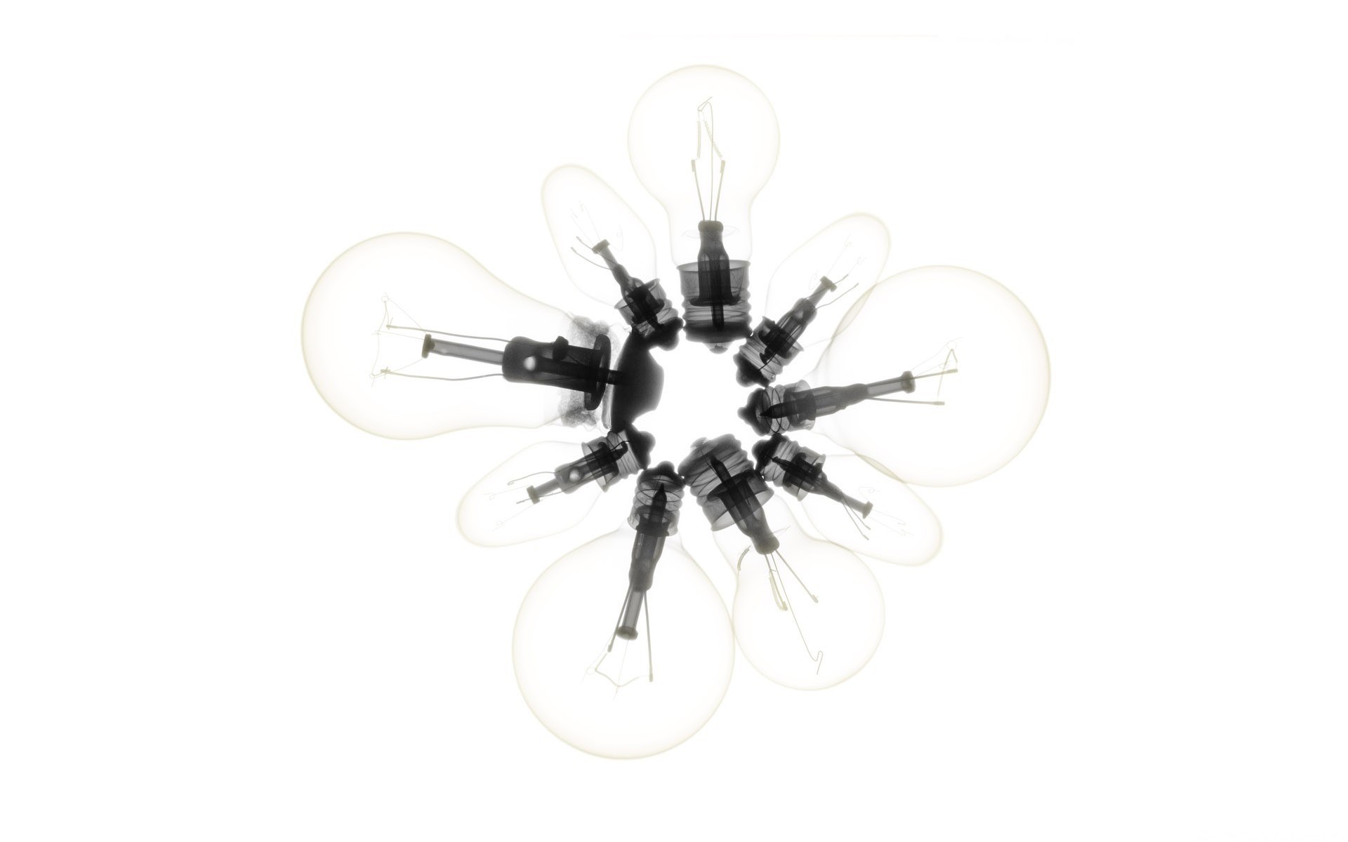 Light bulbs arranged in a circle