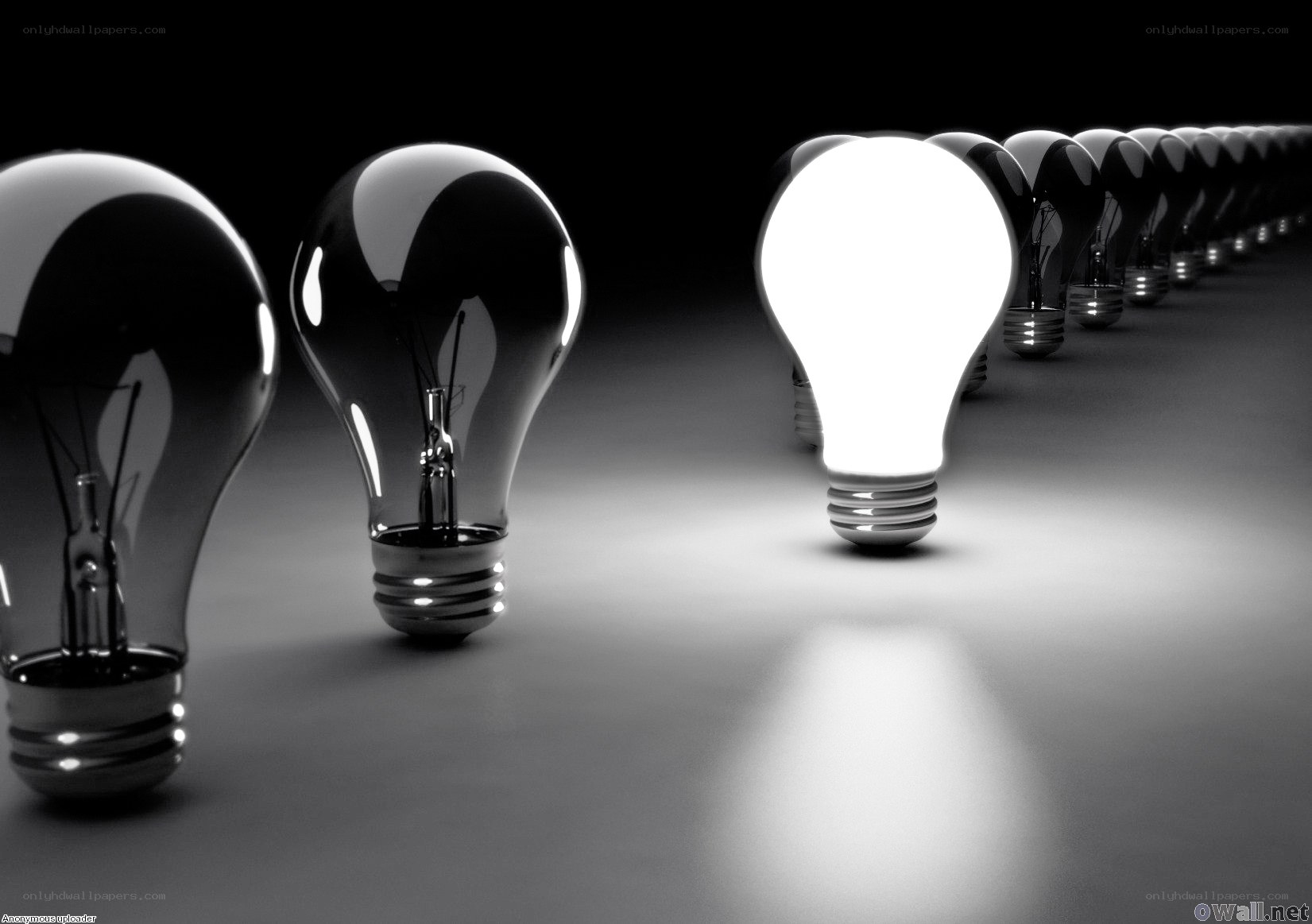 Light bulbs in a row