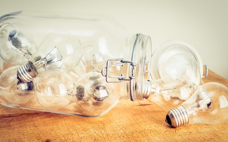 Light Bulbs in Jar