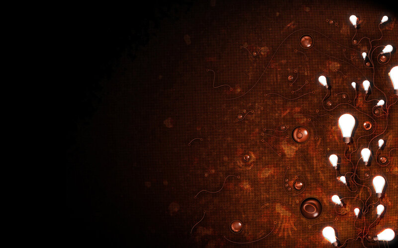 Light Bulbs on Circuit Board