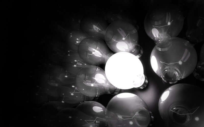 Light bulbs with one lit