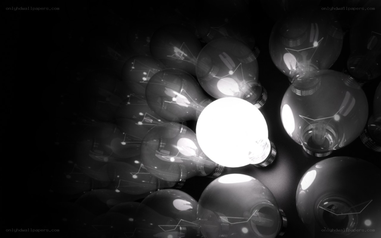 Light bulbs with one lit