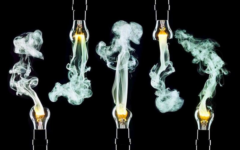 Light Bulbs with Smoke