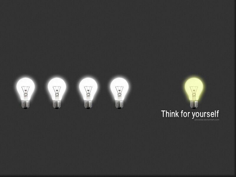 light bulbs with text