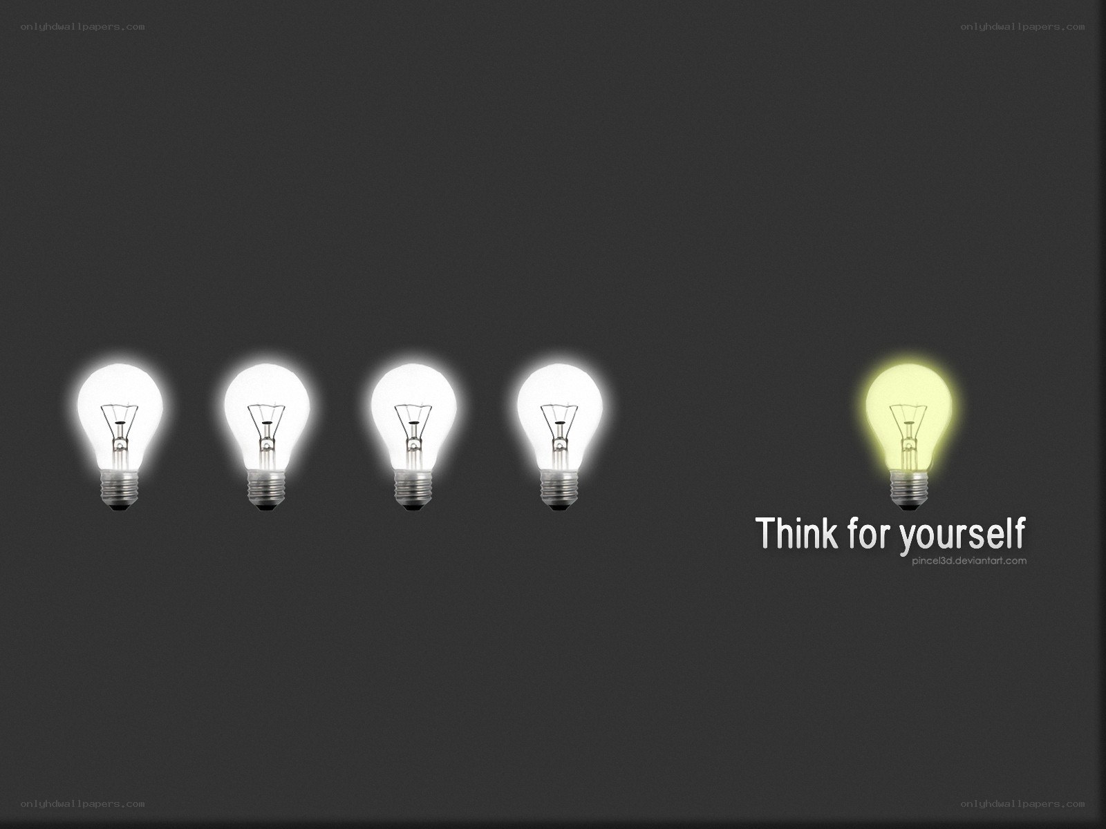 light bulbs with text