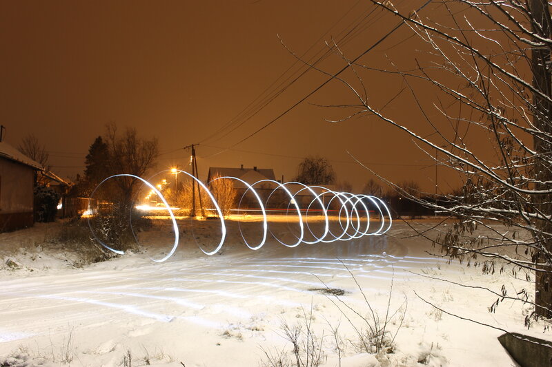 Light Circles in Snow