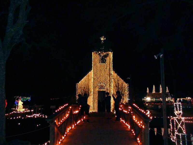 Light-decorated Church