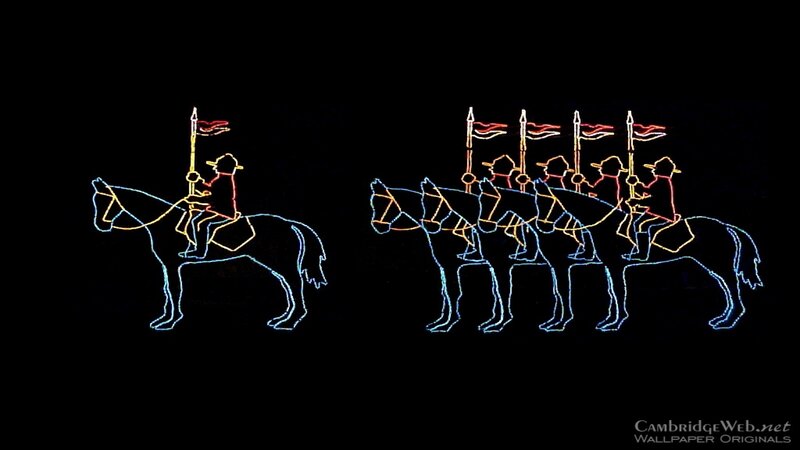Light Display of Riders