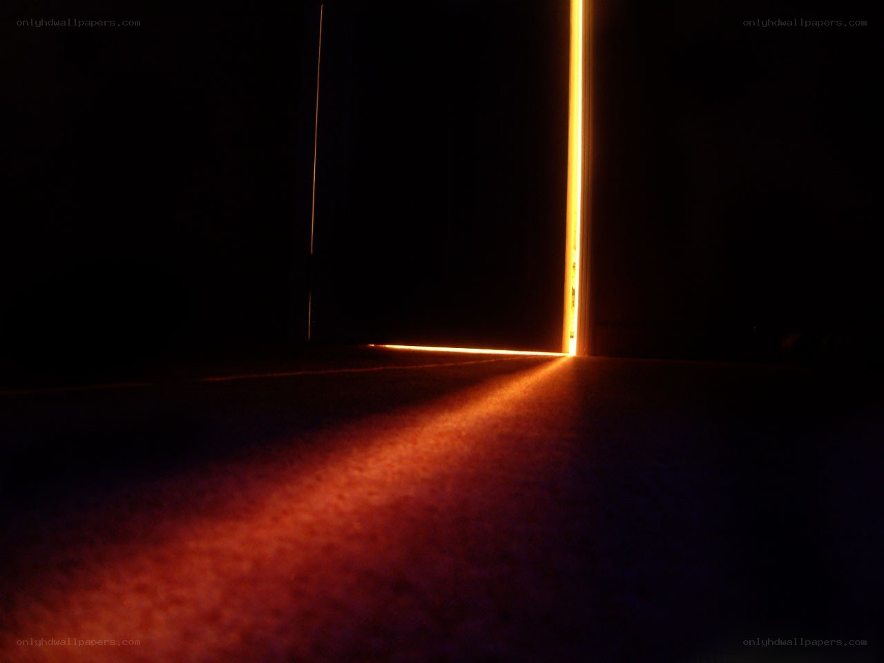light from a door crack