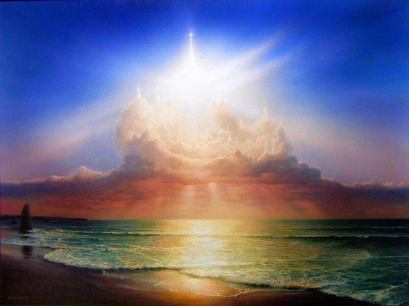 Light from Clouds over Ocean
