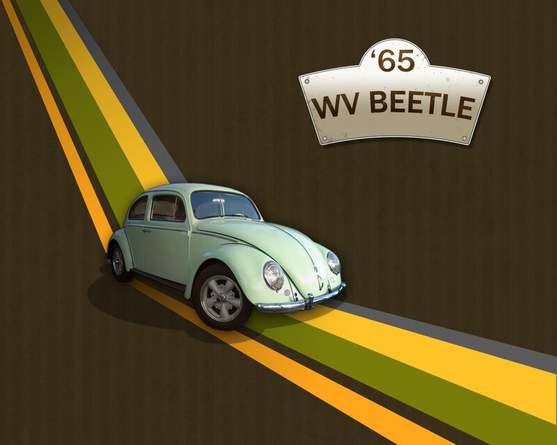 Light Green Beetle Car