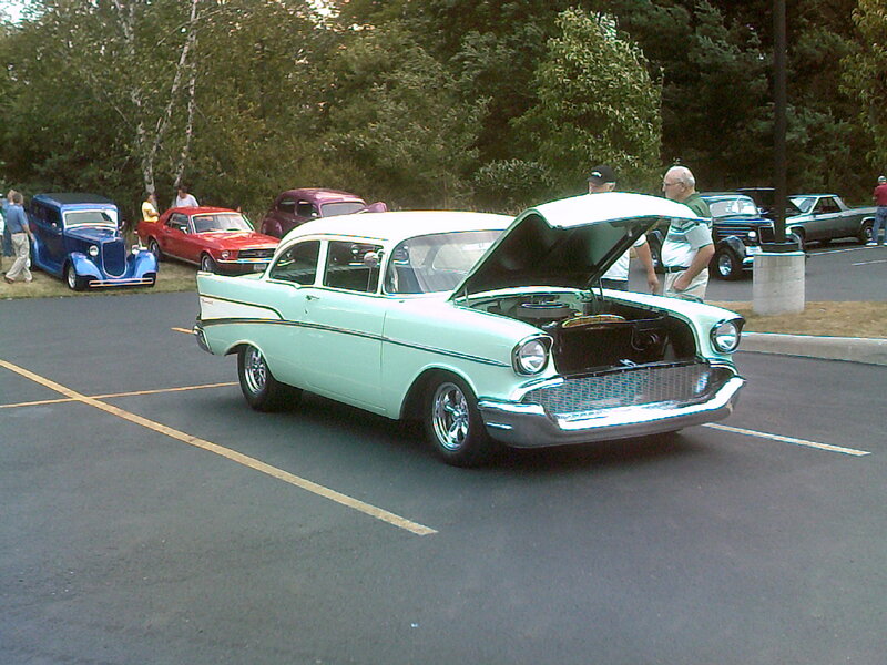 Light Green Classic Car — Calm, Afternoon